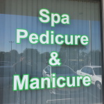 spa window lettering