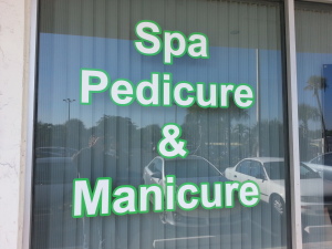 spa window lettering